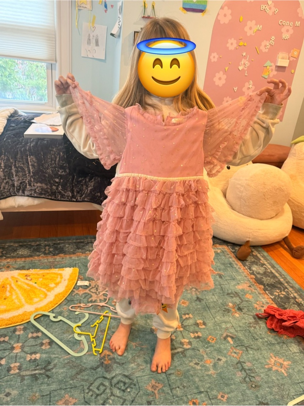 Mini Boden Pink Ruffle Fairy Costume Dress